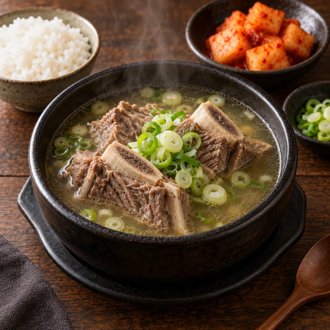 갈비탕 · 갈비해장국 · 수육 메뉴를 표현한 소개 이미지